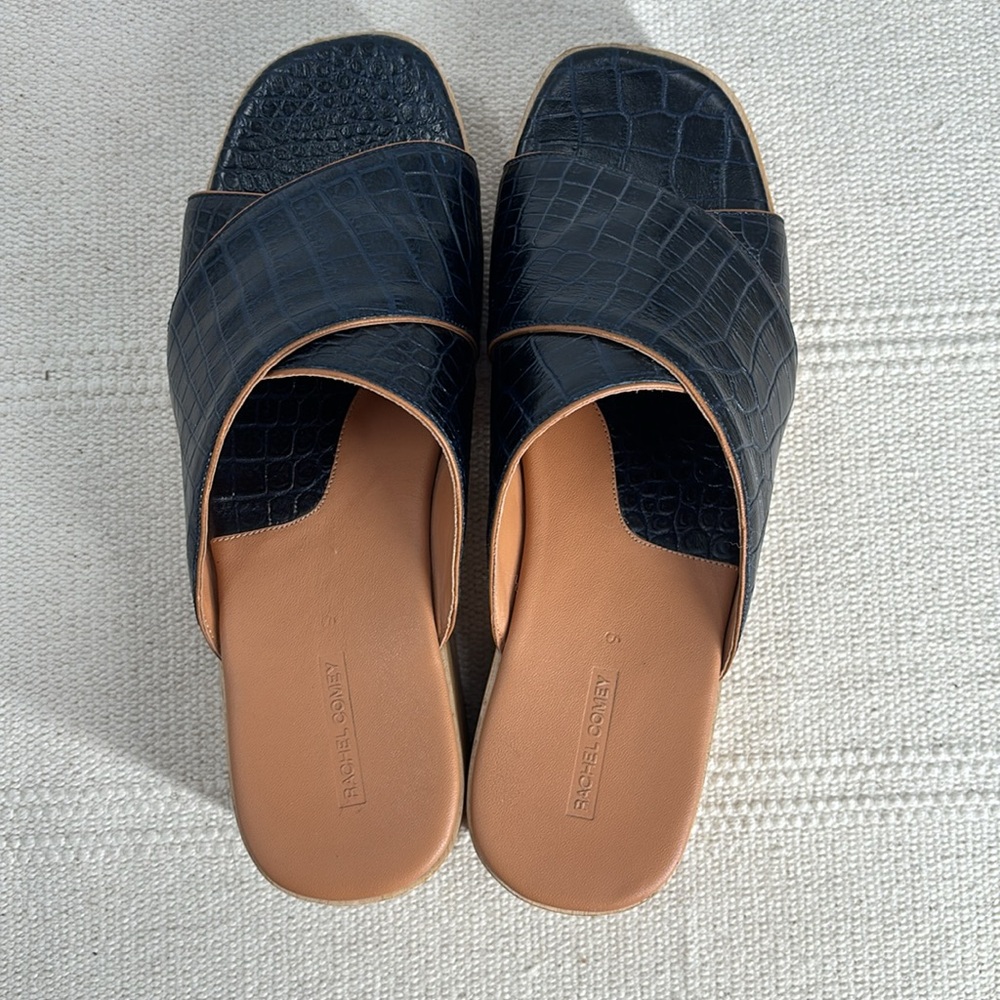 Rachel Comey Serge Clogs Navy Size 9 - Picture 5 of 14